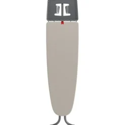 RAYEN Strykjärn-6141.01 Premium Strykbräda med Stöd för Strykjärn och Klädhängare, Metall, Gråbeige, 120,5 x 41 cm