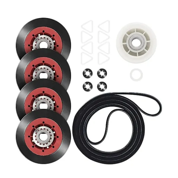 Crowned Torktumlare-4392067rc 27" torktumlare reparationskit för Wpw10314173 trumma 661570v rem 279640 spännrulle reparationskit