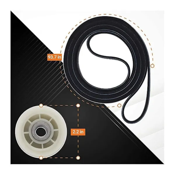 Crowned Torktumlare-4392067rc 27" torktumlare reparationskit för Wpw10314173 trumma 661570v rem 279640 spännrulle reparationskit