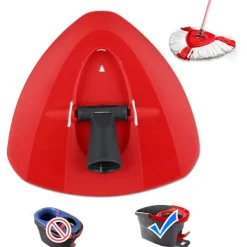 Städmoppar-Röd Spin Mop Ersättningshuvud för Vileda Mopp, Triangel Spin