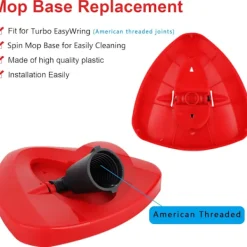 Städmoppar-Röd Spin Mop Ersättningshuvud för Vileda Mopp, Triangel Spin