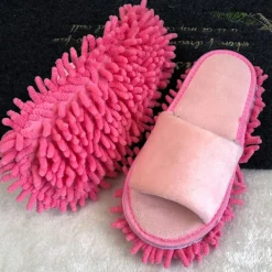 Städmoppar-Rengör tofflor för att torka av golvet med öppen tå, lata tofflor S