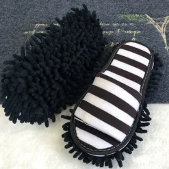 Städmoppar-Rengör tofflor för att torka av golvet med öppen tå, lata tofflor S