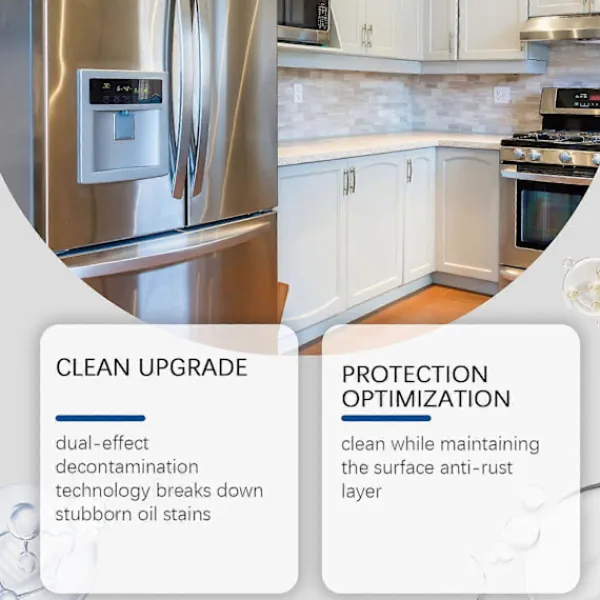 Rengöringsmedel-Rengörings- och poleringsspray för rostfritt stål är noggrant formulerad med natriumglukonat