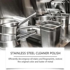 Rengöringsmedel-Rengörings- och poleringsspray för rostfritt stål är noggrant formulerad med natriumglukonat