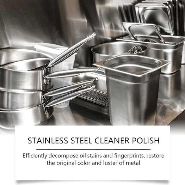 Rengöringsmedel-Rengörings- och poleringsspray för rostfritt stål är noggrant formulerad med natriumglukonat