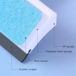 JIUSAIRUI Fönsterrengöring-Rengöringsborste för fönsterglas Dubbelsidig svamptorkare 18*11.5*4,.5cm