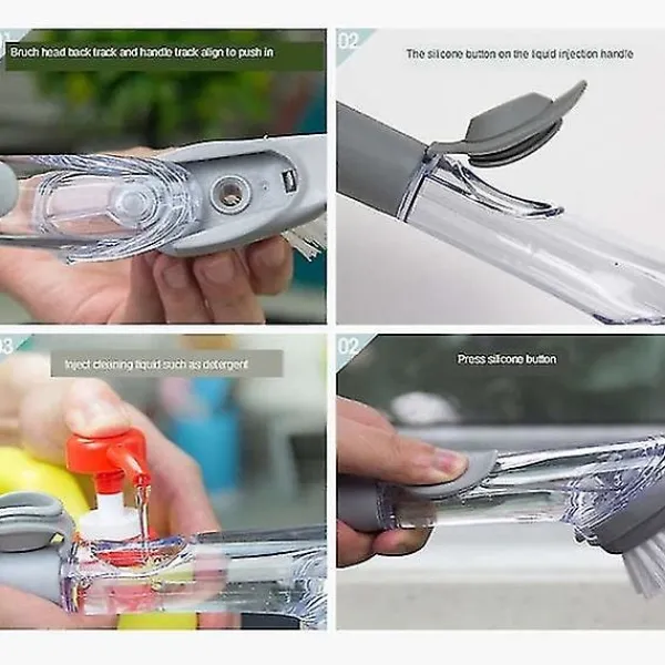 Rengöringsmedel-Rengöringsborste med flytande dispenser (1 styck)