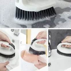 Rengöringsmedel-Rengöringsborste, skrubbborste för skrubbning av badrumsgolvmatta vit