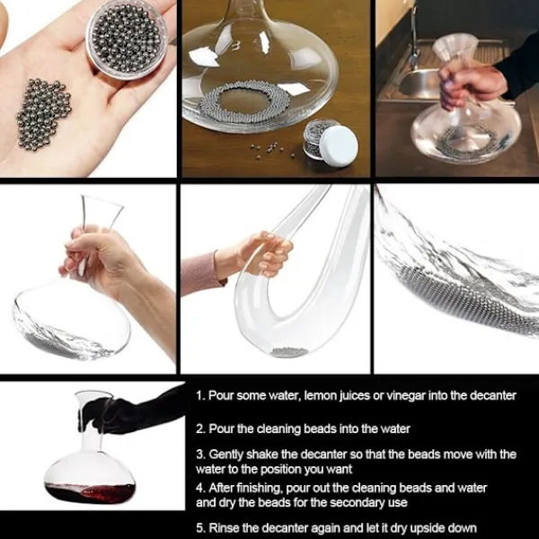 Rengöringsmedel-Rengöringskulor i rostfritt stål för karaffer 500 st 3 mm