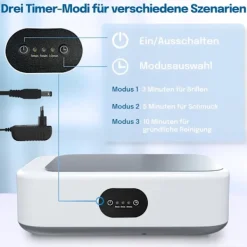Rengöringsmedel-Rengöringsmedel, 640 ml 49000 Hz, 40 W smyckesrengörare, 3 timerinställningar, kan användas för att rengöra smycken, glasögon