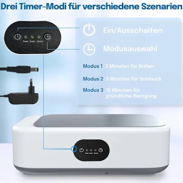 Rengöringsmedel-Rengöringsmedel, 640 ml 49000 Hz, 40 W smyckesrengörare, 3 timerinställningar, kan användas för att rengöra smycken, glasögon