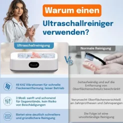 Rengöringsmedel-Rengöringsmedel, 640 ml 49000 Hz, 40 W smyckesrengörare, 3 timerinställningar, kan användas för att rengöra smycken, glasögon