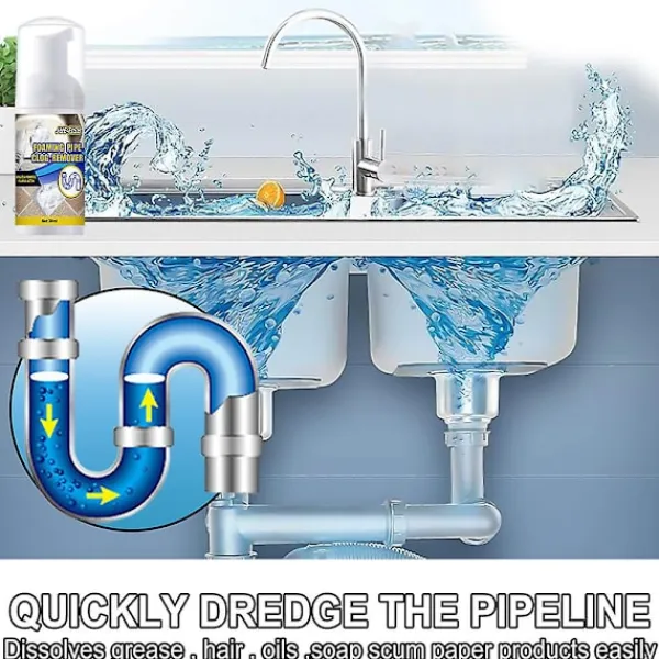 Rengöringsmedel-Rengöringsmedel för diskho och avloppsskum, rörrensare, deodorant, snabbverkande skumrengöring kompatibel med diskbänk och toalettstol 30ML