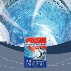 Rengöringsmedel-Rengöringspulver för tvättmaskinstrumma, rengör fläckar, avkalkar och tar bort lukt, hushållsartiklar är rena och utan rester