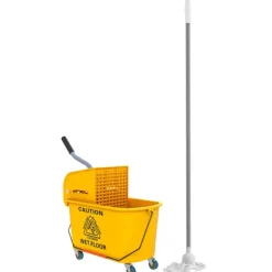 Northio Städmaskiner-Rengöringsvagn med hjul, 20L Kapacitet, Gul