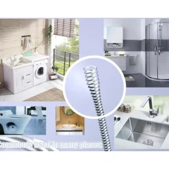 Rengöringsmedel-Rensspiral - 3 m x 6 mm - Avloppsrensare - Extra tunn - Spiral - Avloppsstopp