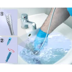 Rengöringsmedel-Rensspiral - 3 m x 6 mm - Avloppsrensare - Extra tunn - Spiral - Avloppsstopp