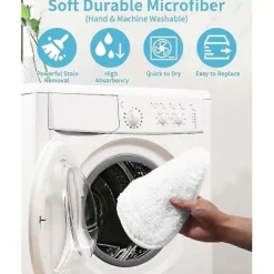 Städmoppar-Replacement Steam Mop Pads Compatible with PureSteam ThermaPro 211 10-in-1 Steam Mop Cleaner 8-Pack