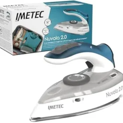 IMETEC Strykjärn-Resaånga - - Nuvola 2.0 - 1000 Watt - Sula i rostfritt stål - Resväska