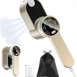 Ångtvättar-Rese Mini Steamer Portabel LED Klädångare - 6 Smarta Lägen - 9s Express Uppvärmning - 1200w Klädångare - Guld