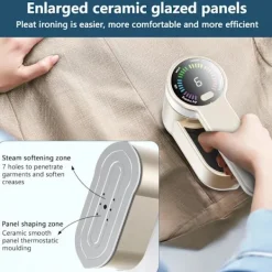 Ångtvättar-Rese Mini Steamer Portabel LED Klädångare - 6 Smarta Lägen - 9s Express Uppvärmning - 1200w Klädångare - Guld