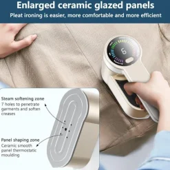 Ångtvättar-Rese Mini Steamer Portabel LED Klädångare - 6 Smarta Lägen - 9s Express Uppvärmning - 1200w Klädångare - Guld