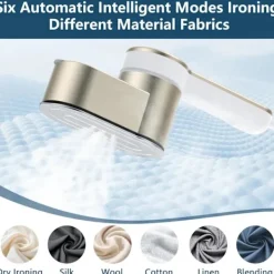 Ångtvättar-Rese Mini Steamer Portabel LED Klädångare - 6 Smarta Lägen - 9s Express Uppvärmning - 1200w Klädångare - Guld