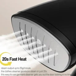 Ångtvättar-Reseångstrykjärn för kläder, 20 sekunders snabb uppvärmning, bärbar handhållen ångstrykjärn för kläder, lämplig för hem- och kontorsbruk