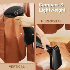 Ångtvättar-Reseångstrykjärn för kläder, 20 sekunders snabb uppvärmning, bärbar handhållen ångstrykjärn för kläder, lämplig för hem- och kontorsbruk