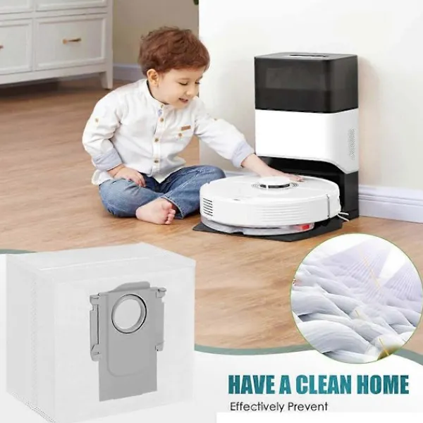 Dammsugare & Tillbehör-Reservdelar & Dammsugarpåsar för Roborock Q8 Max & Q5 Pro 8PCS