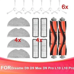 Dammsugare & Tillbehör-Reservdelar för Dreame D9, D9 Max, D9 Pro, L10, L10 Pro Dammsugare, Huvudborste, Sidoborste - XF33 -