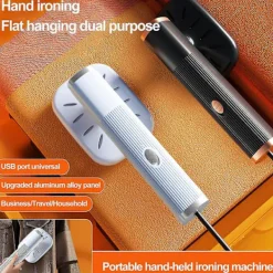 Ångtvättar-Resestrykjärn med halkfritt handtag, vattentankdesign, torr- och våtanvändning, handhållen strykningsmaskin, klädrynkborttagare