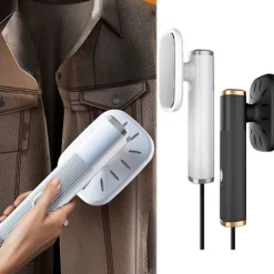 Ångtvättar-Resestrykjärn med halkfritt handtag, vattentankdesign, torr- och våtanvändning, handhållen strykningsmaskin, klädrynkborttagare