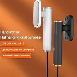 Ångtvättar-Resestrykjärn med halkfritt handtag, vattentankdesign, torr- och våtanvändning, handhållen strykningsmaskin, klädrynkborttagare
