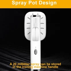 Ångtvättar-Resjärn, hopfällbart handhållet ångstrykjärn, roterbart minijärnångare, rynkborttagare, torr och våtstrykning för kläder Hemresor 21,6×7,2cm