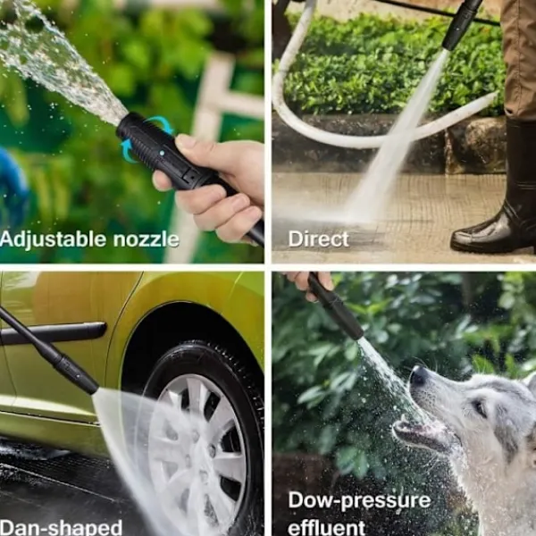 ®RisingFF Högtryckstvättar-Kärcher Högtryckstvättlans - Justerbart Munstycke - Hög Effektivitet - Svart