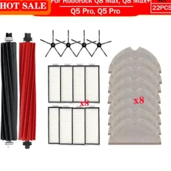 Dammsugare & Tillbehör-Roborock Q5 Pro, Q5 Pro+, Q8 Max, Q8 Max+ Reservdelar Huvudborste Sidoborste Hepa Filter Mopp Dammpåse Tillbehör