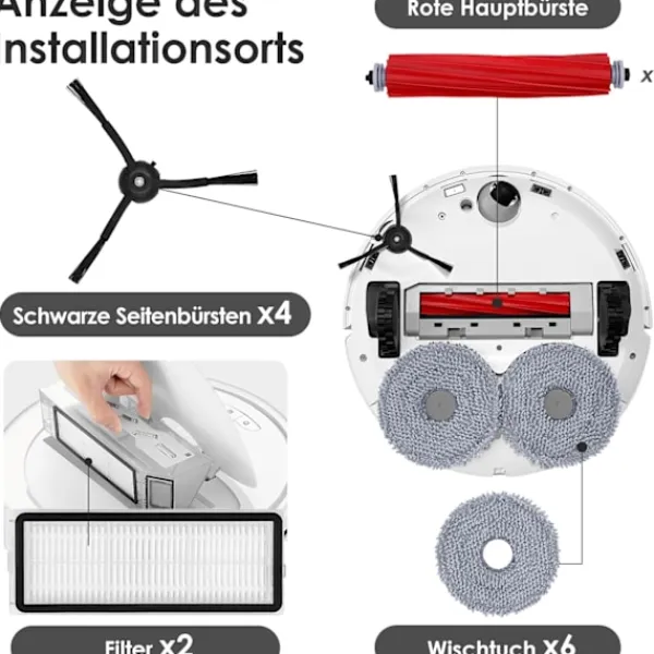 Dammsugare & Tillbehör-Roborock Qrevo S/Qrevo Pro/Qrevo MaxV Robotdammsugare Tillbehör -AD11-