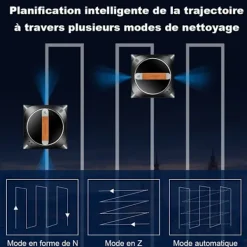 LIECTROUX Fönsterrengöring-Robotfönsterputsare - - YW910 - Dubbel Sprutning - AI Rengöring - 3 Automatiska Lägen