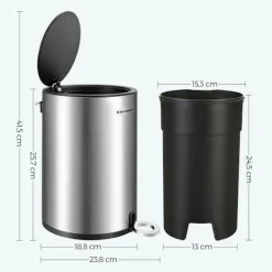 Rootz Living Soptunnor-Rootz kosmetikakärl - Förvaringskärl - 3 liters kosmetikbehållare - Innerbehållare med handtag - Bin - Liten kosmetikbehållare - Mini papperskorg - Si | Fyndiq