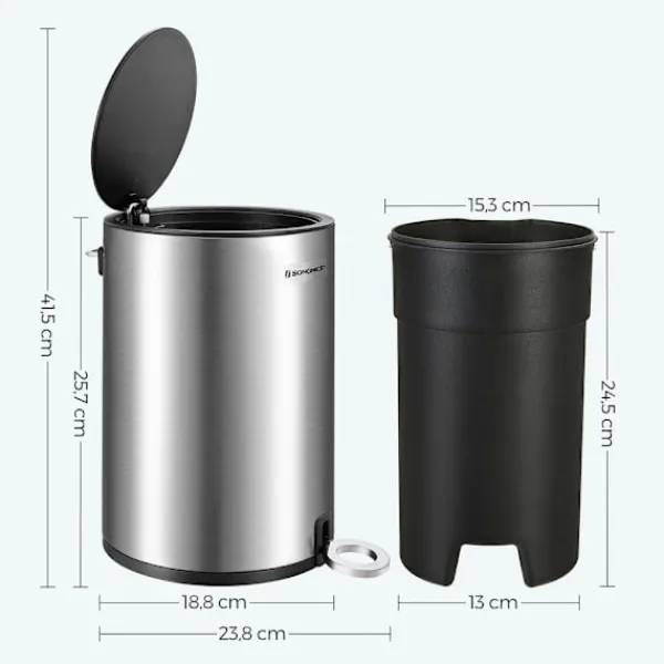 Rootz Living Soptunnor-Rootz kosmetikakärl - Förvaringskärl - 3 liters kosmetikbehållare - Innerbehållare med handtag - Bin - Liten kosmetikbehållare - Mini papperskorg - Si | Fyndiq