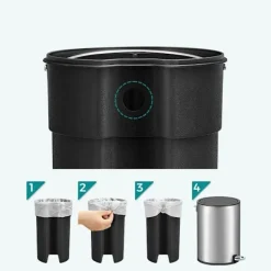 Rootz Living Soptunnor-Rootz kosmetikakärl - Förvaringskärl - 3 liters kosmetikbehållare - Innerbehållare med handtag - Bin - Liten kosmetikbehållare - Mini papperskorg - Si | Fyndiq