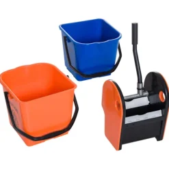 Rootz Living Städmaskiner-Rootz rengöringsvagn - svart, blå, orange - metall, PP, tyg - 43