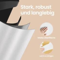 Rootz Living Soptunnor-Rootz -skräpseparationssystem - avfallsbink - Kökskål - 45L Kapacitet - Stål och plast - 60,5 x 40,5 x 48,5 cm