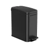 Rootz Living Soptunnor-Rootz Steel Cosmetic Bin - Svart färg - Pedal Bin - 5 liters kapacitet - 29,9 cm x 14,4 cm x 29 cm - Elegant design - Miljövänlig