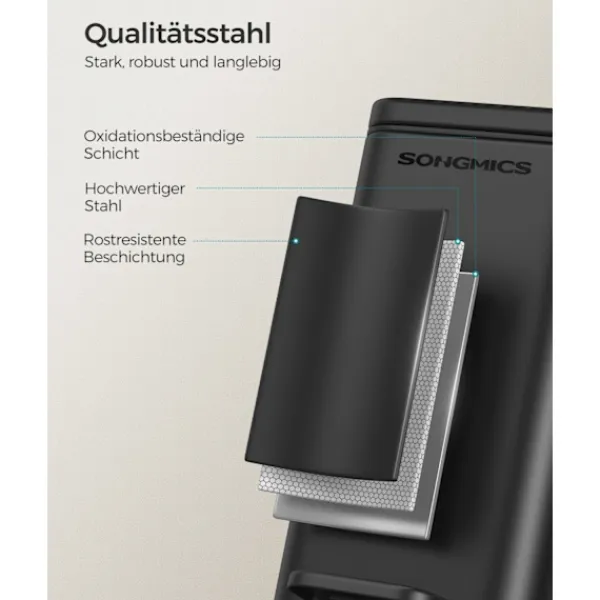 Rootz Living Soptunnor-Rootz Steel Cosmetic Bin - Svart färg - Pedal Bin - 5 liters kapacitet - 29,9 cm x 14,4 cm x 29 cm - Elegant design - Miljövänlig