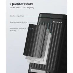 Rootz Living Soptunnor-Rootz Steel Cosmetic Bin - Sminkhållare - PP-plasthink - 10 liters kapacitet - 33,5 cm x 16,8 cm x 34,5 cm - Bläck svart