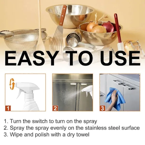 Rengöringsmedel-Rostfritt stål underhållsmedel