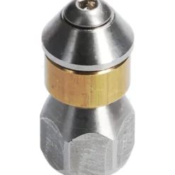OCEAN Högtryckstvättar-Roterande Munstycke för Trycktvätt, Rörrengöring, 1/8" IG Inlopp, 3 x 0,8 mm - 050, Rostfritt Stål/Mässing